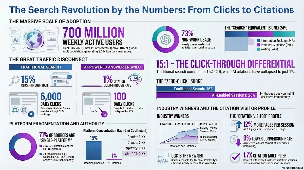 AI visibility tracking dashboard showing brand mentions across multiple AI platforms